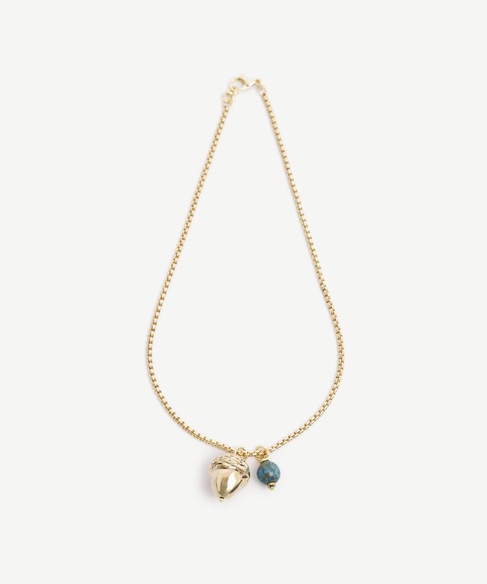  YARGICI Turkuaz Ve Charm Detaylı Kolye