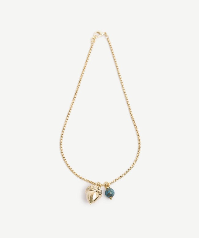  YARGICI Turkuaz Ve Charm Detaylı Kolye