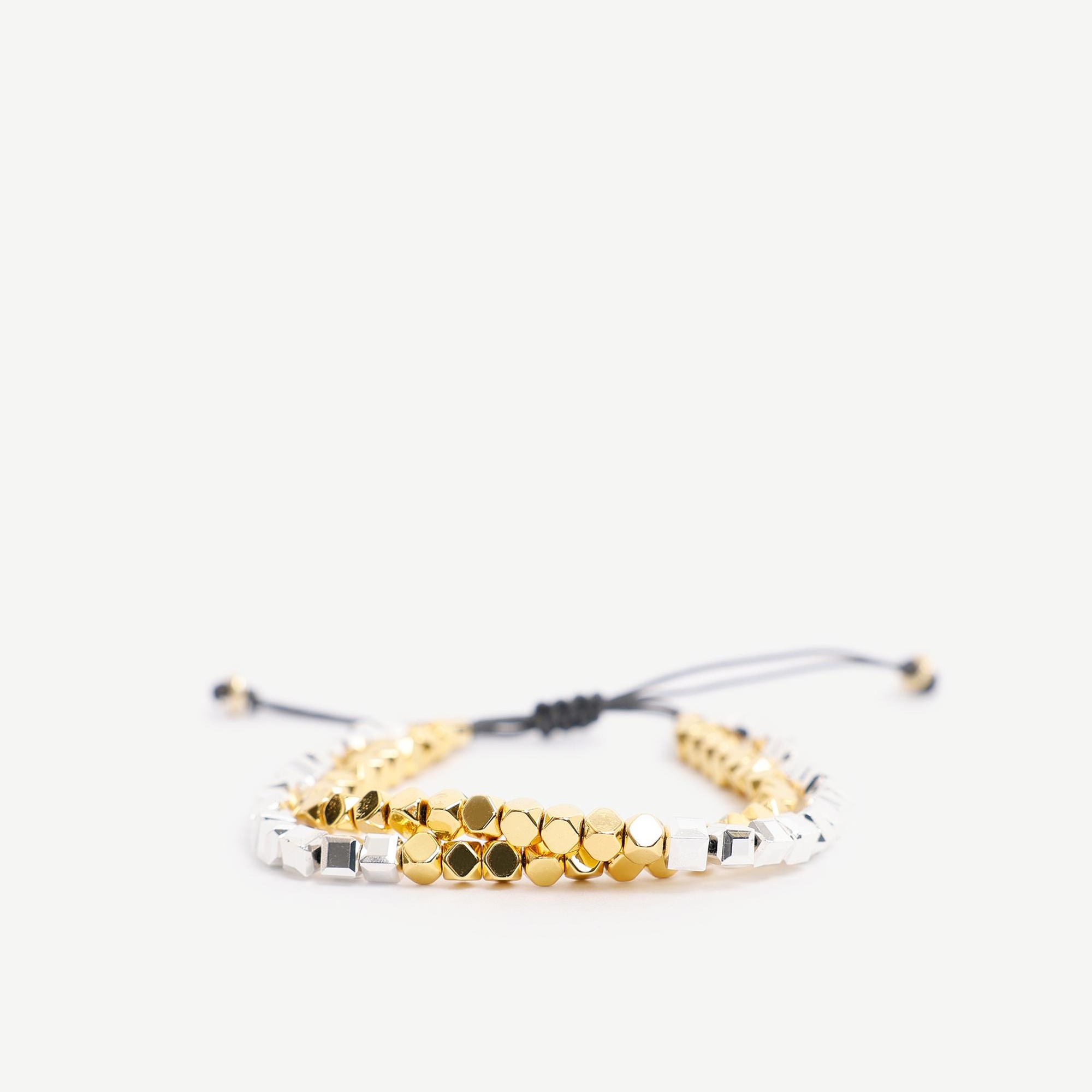 YARGICI Hematit Detaylı Ayarlanabilir Bileklik Seti