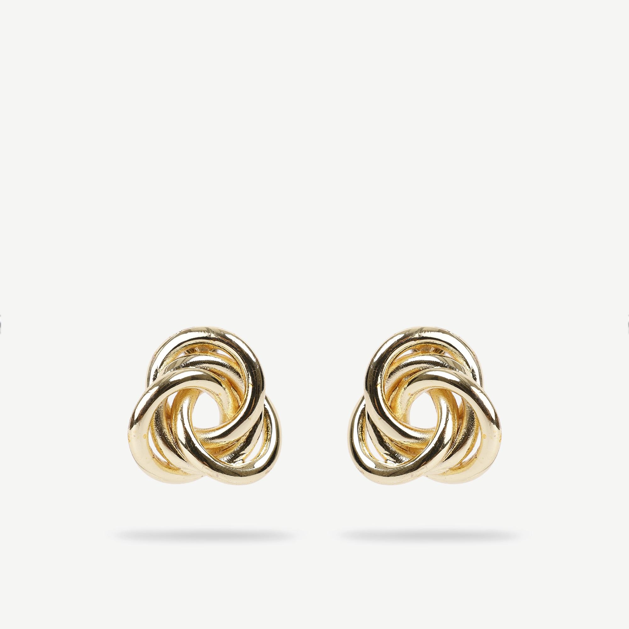 YARGICI Burgu Detaylı Gold Küpe