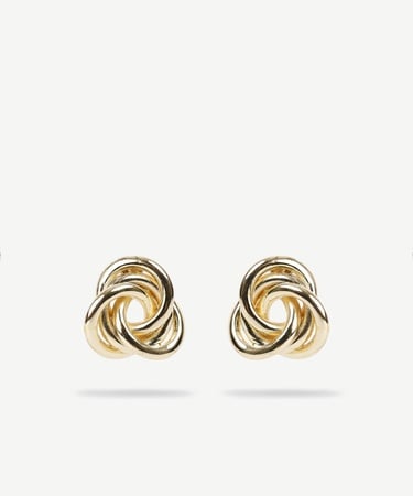  YARGICI Burgu Detaylı Gold Küpe