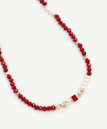  YARGICI Hematit Ve Mayorka İncili Kolye