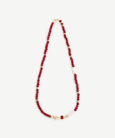  YARGICI Hematit Ve Mayorka İncili Kolye