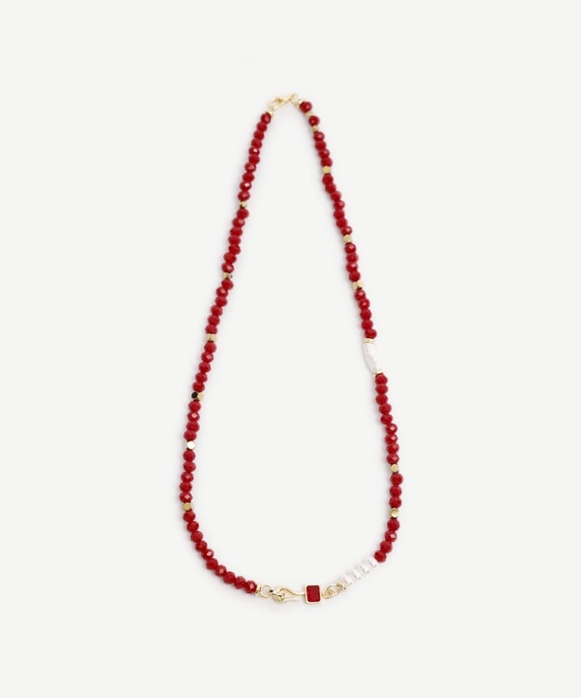  YARGICI Hematit Ve Mayorka İncili Kolye