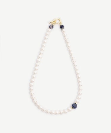  YARGICI Mayorka İnci Ve Lapis Detaylı Kolye