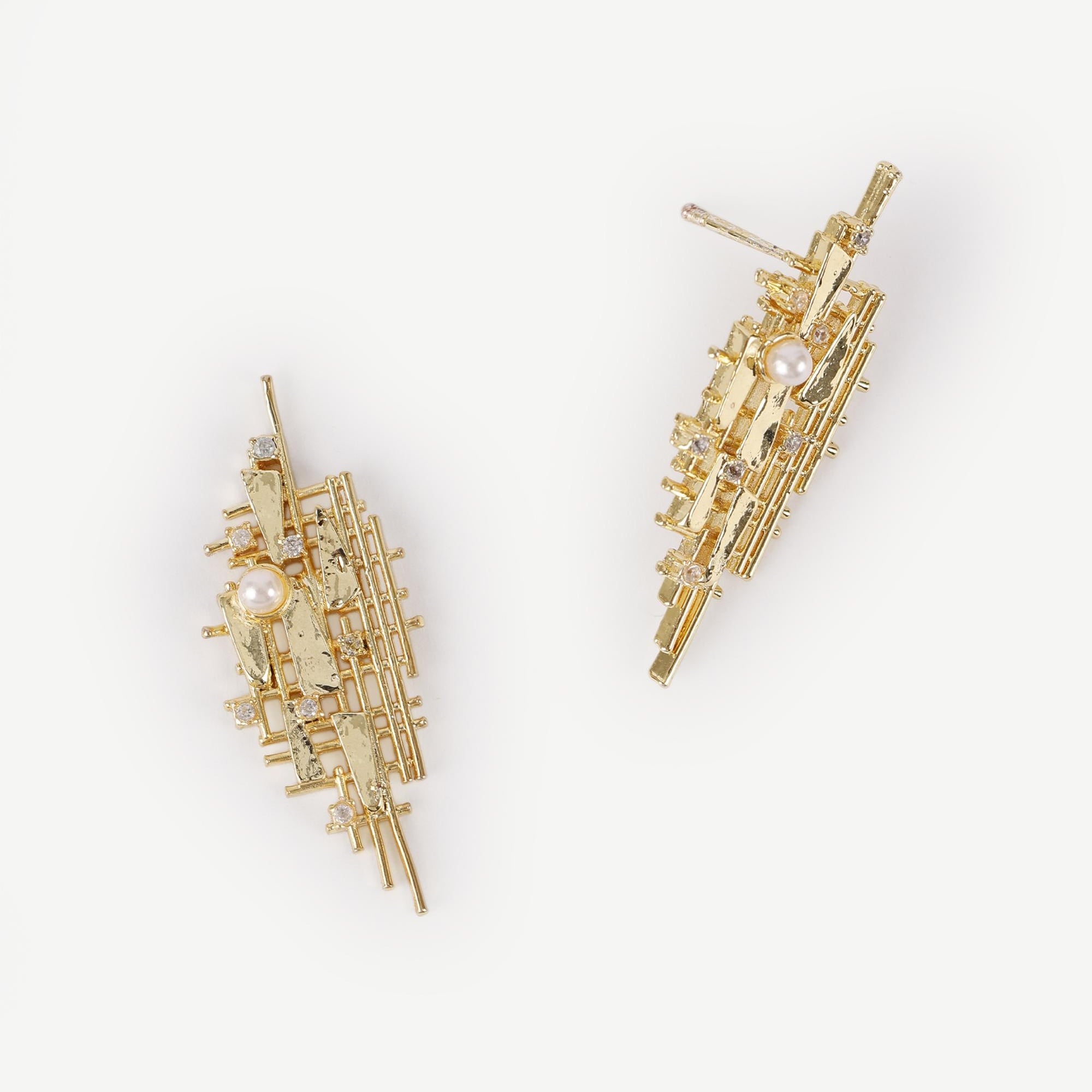 YARGICI Cam Taş Detaylı Küpe