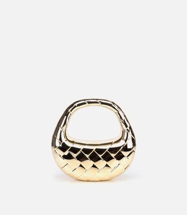  Kadın Gold Metalik Dokulu Portföy Çanta