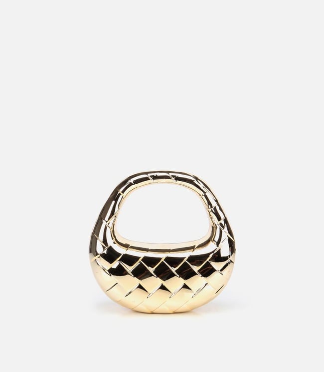  Kadın Gold Metalik Dokulu Portföy Çanta