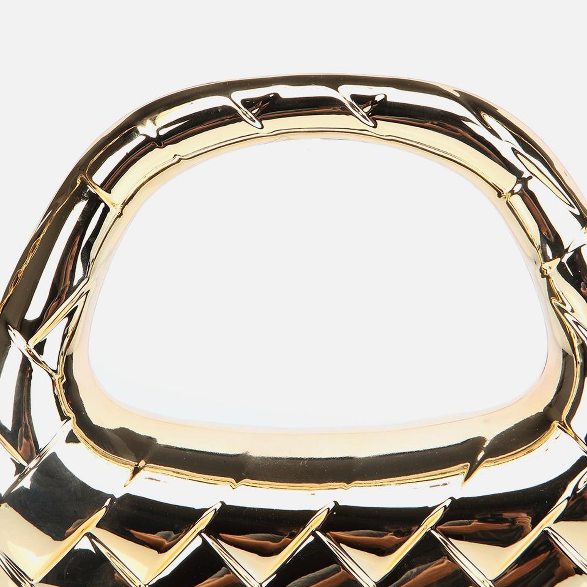 Kadın Gold Metalik Dokulu Portföy Çanta