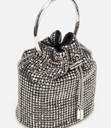  Kadın Gri Taşlı Portföy Çanta