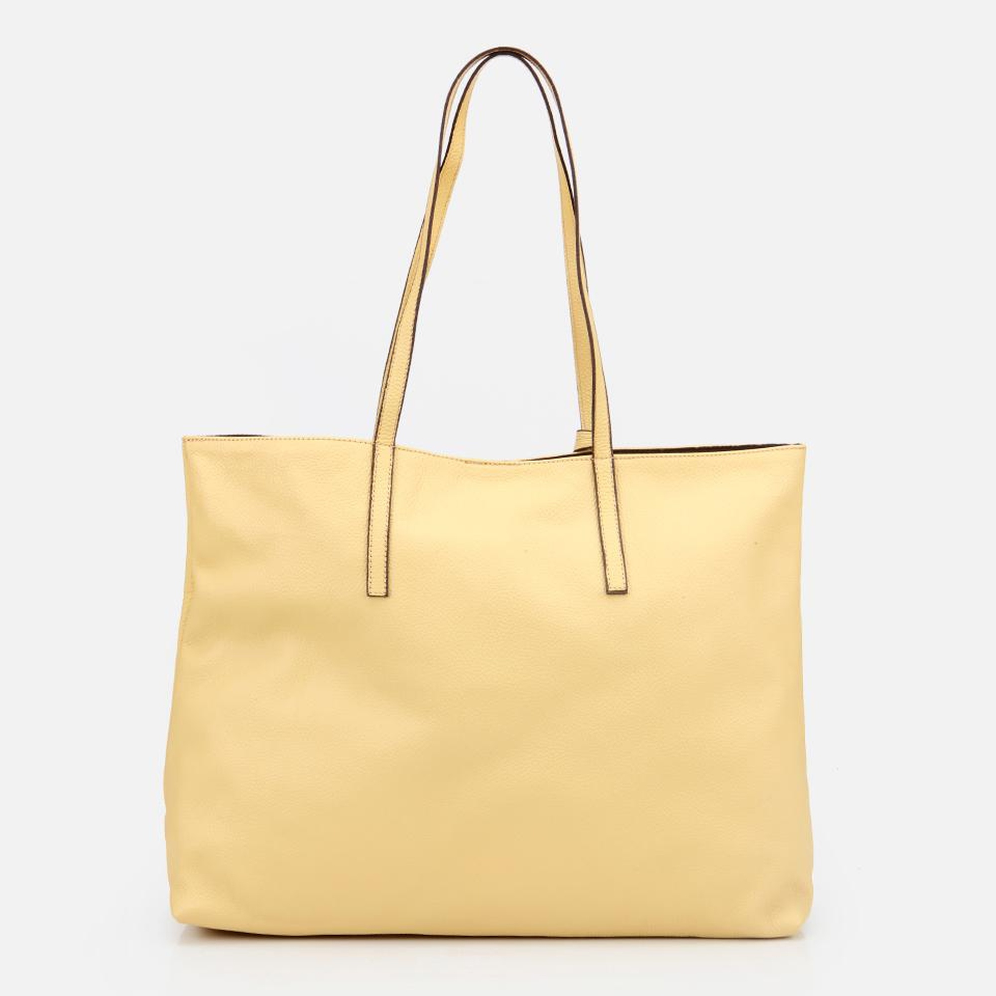 Kadın Deri Sarı Tote Çanta