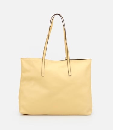  Kadın Deri Sarı Tote Çanta