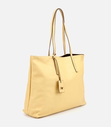  Kadın Deri Sarı Tote Çanta