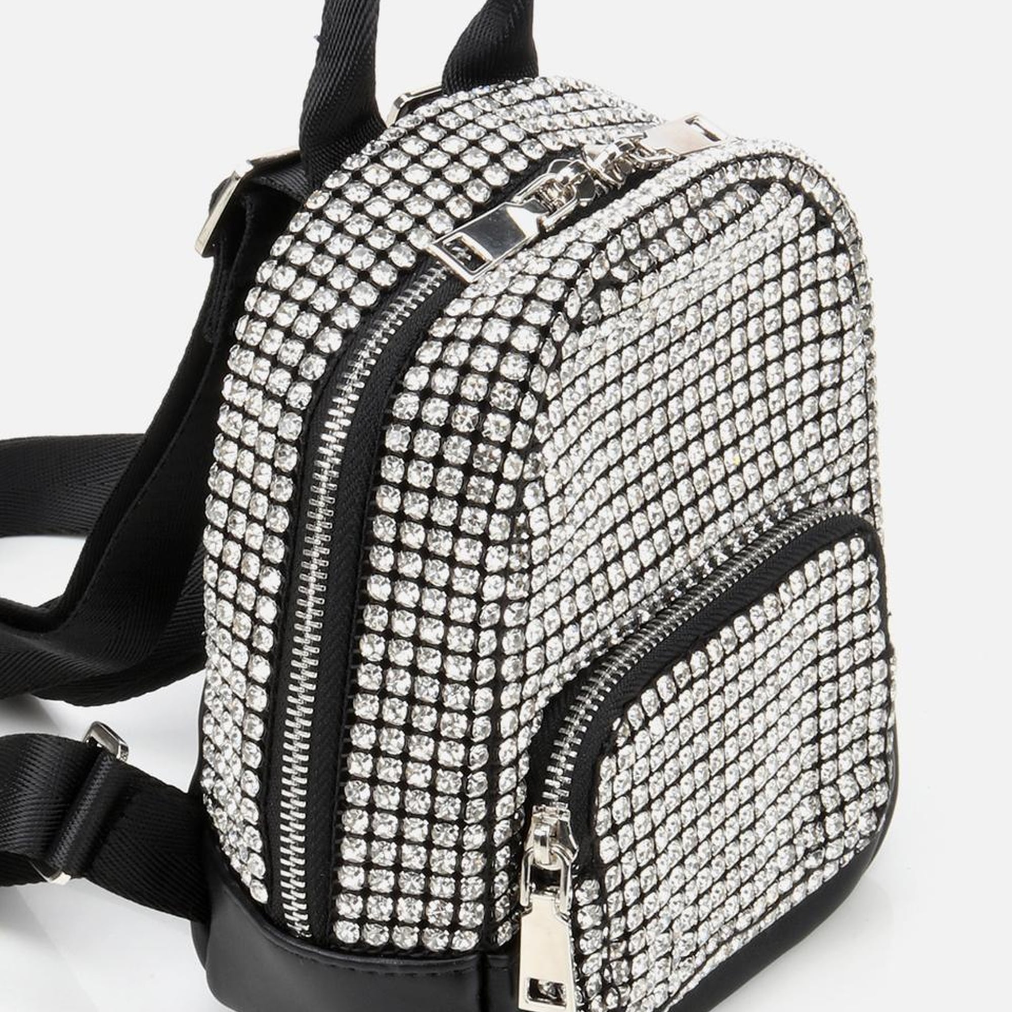 Kadın Gri Taşlı Sırt Çantası