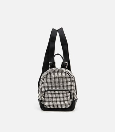  Kadın Gri Taşlı Sırt Çantası