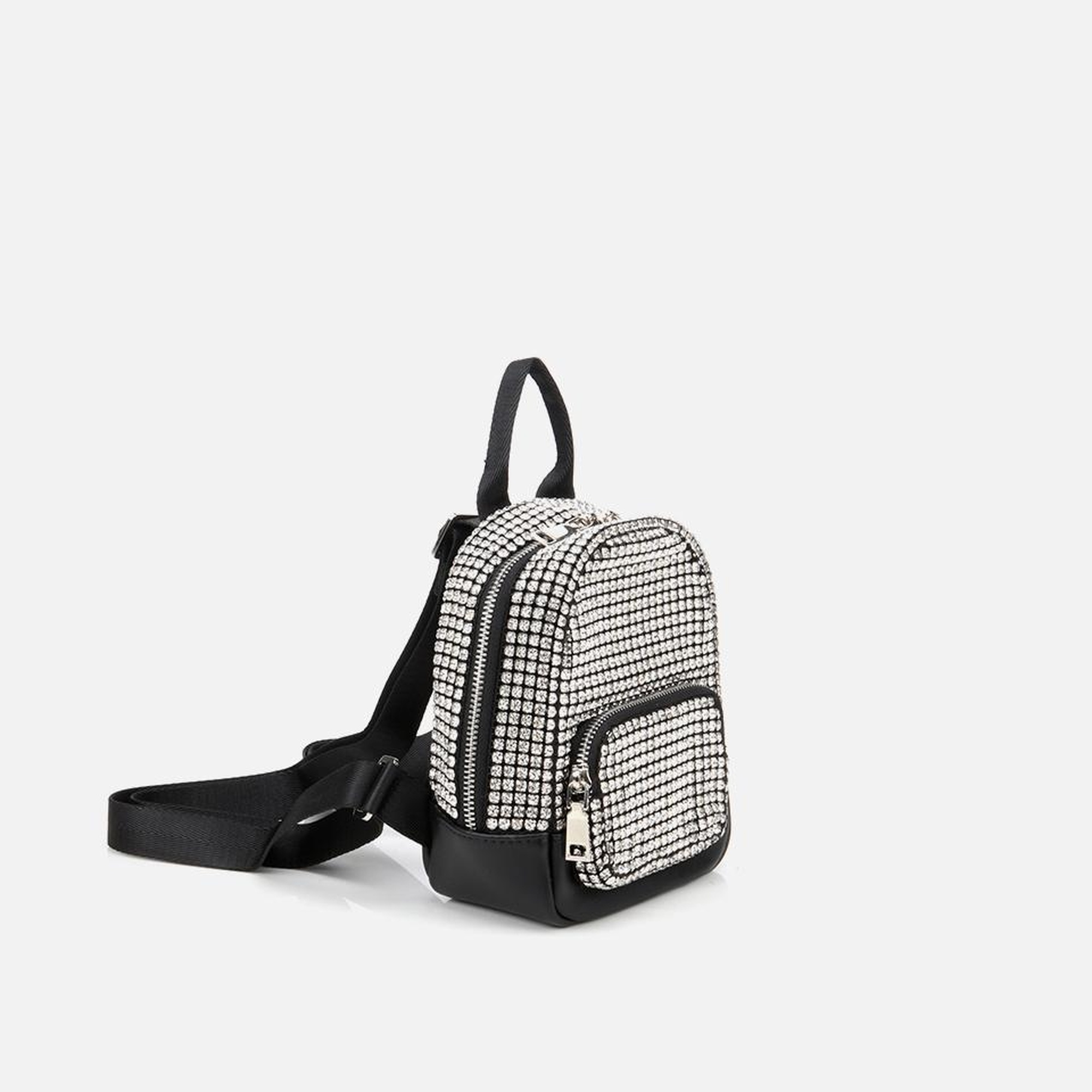 Kadın Gri Taşlı Sırt Çantası