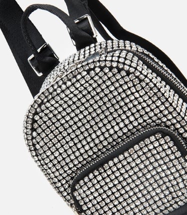  Kadın Gri Taşlı Sırt Çantası