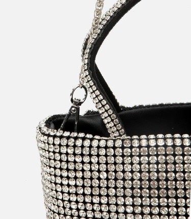  Kadın Siyah Taşlı Portföy Çanta