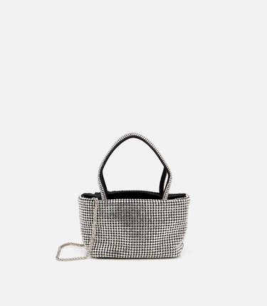  Kadın Siyah Taşlı Portföy Çanta