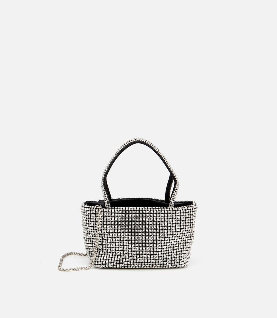  Kadın Siyah Taşlı Portföy Çanta