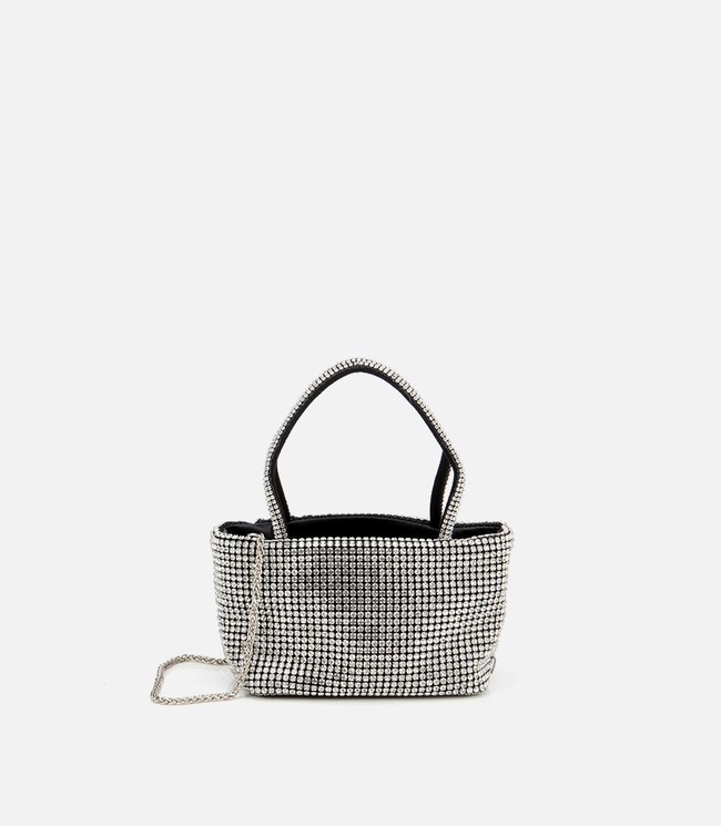  Kadın Siyah Taşlı Portföy Çanta