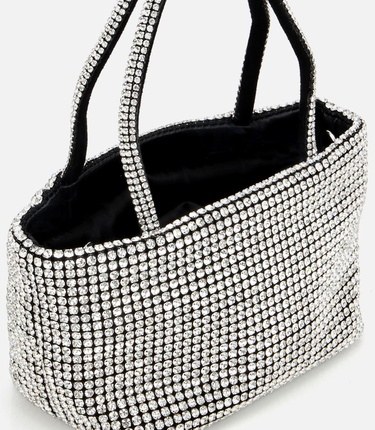  Kadın Siyah Taşlı Portföy Çanta