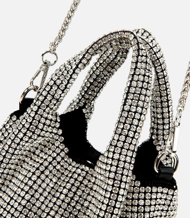  Kadın Siyah Taşlı Portföy Çanta