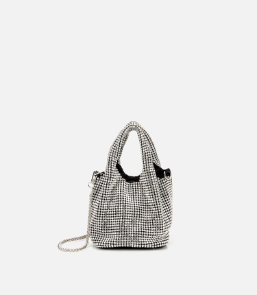  Kadın Siyah Taşlı Portföy Çanta