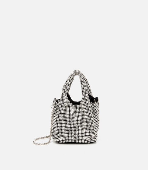  Kadın Siyah Taşlı Portföy Çanta