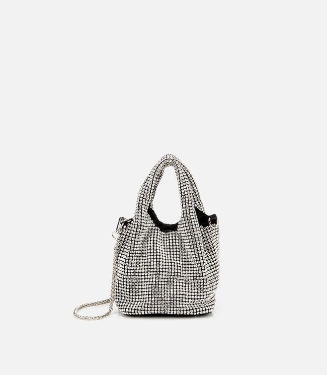  Kadın Siyah Taşlı Portföy Çanta