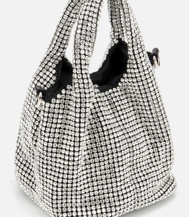  Kadın Siyah Taşlı Portföy Çanta