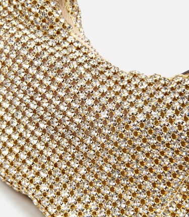  Kadın Gold Taşlı Portföy Çanta