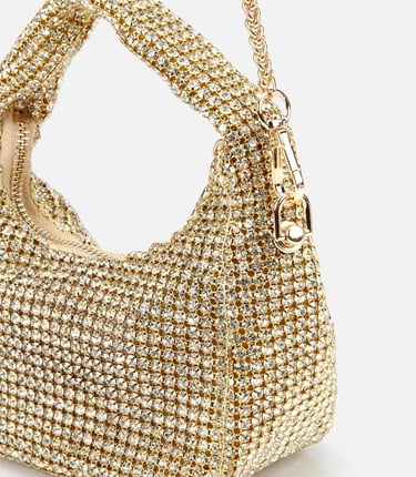  Kadın Gold Taşlı Portföy Çanta