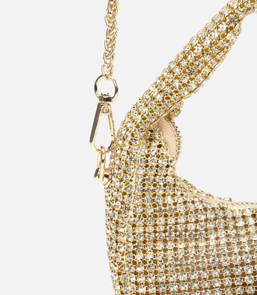  Kadın Gold Taşlı Portföy Çanta