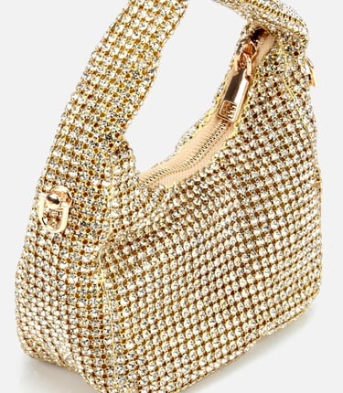  Kadın Gold Taşlı Portföy Çanta