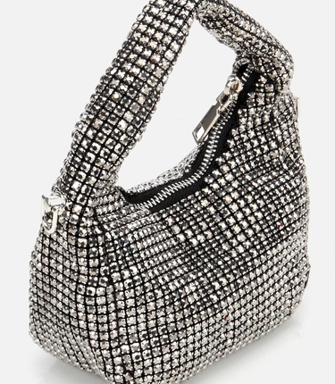  Kadın Gri Taşlı Portföy Çanta