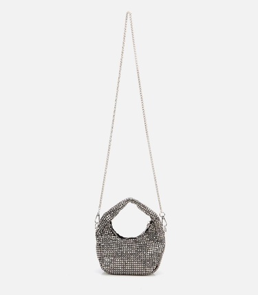  Kadın Gri Taşlı Portföy Çanta