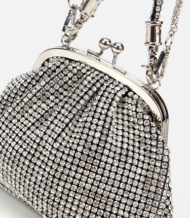  Kadın Lame Taşlı Portföy Çanta