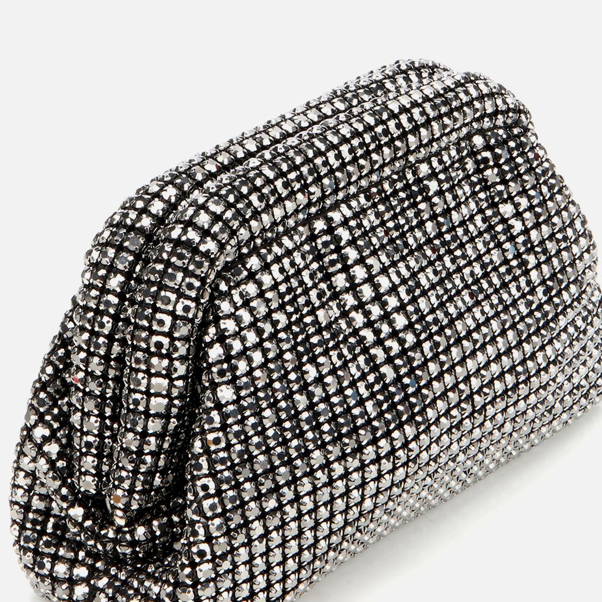 Kadın Gri Taşlı Portföy Çanta