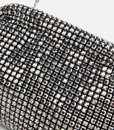  Kadın Gri Taşlı Portföy Çanta