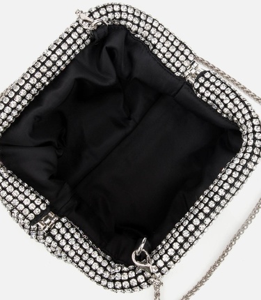  Kadın Siyah Taşlı Portföy Çanta