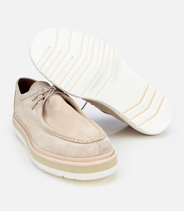  Erkek Süet Deri Bej Hafif Tabanlı Günlük Ayakkabı