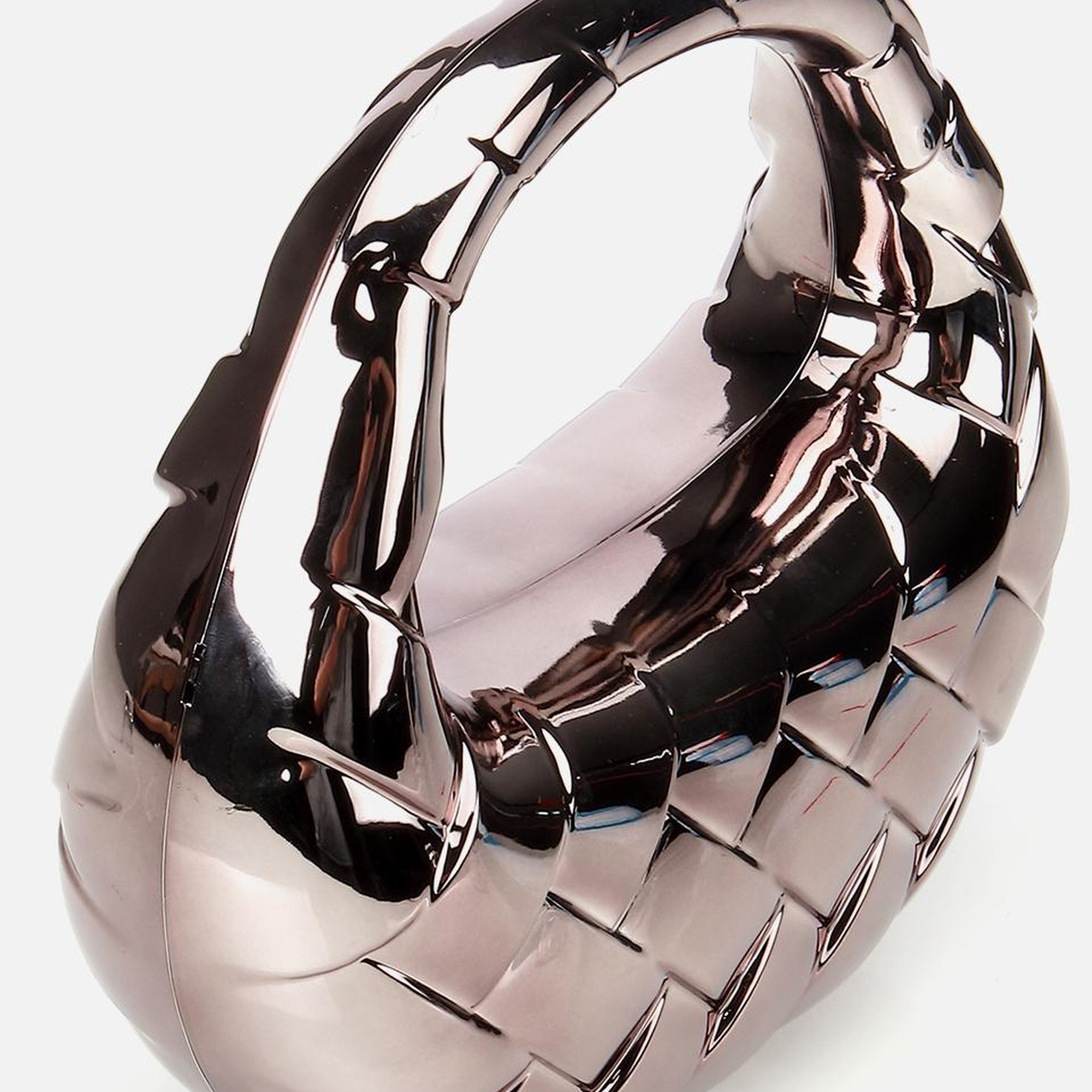 Kadın Gri/Bronz Metalik Dokulu Portföy Çanta