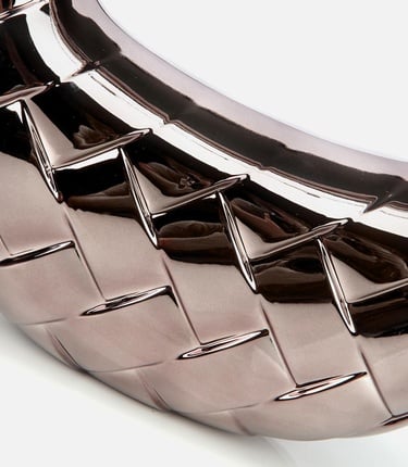  Kadın Gri/Bronz Metalik Dokulu Portföy Çanta