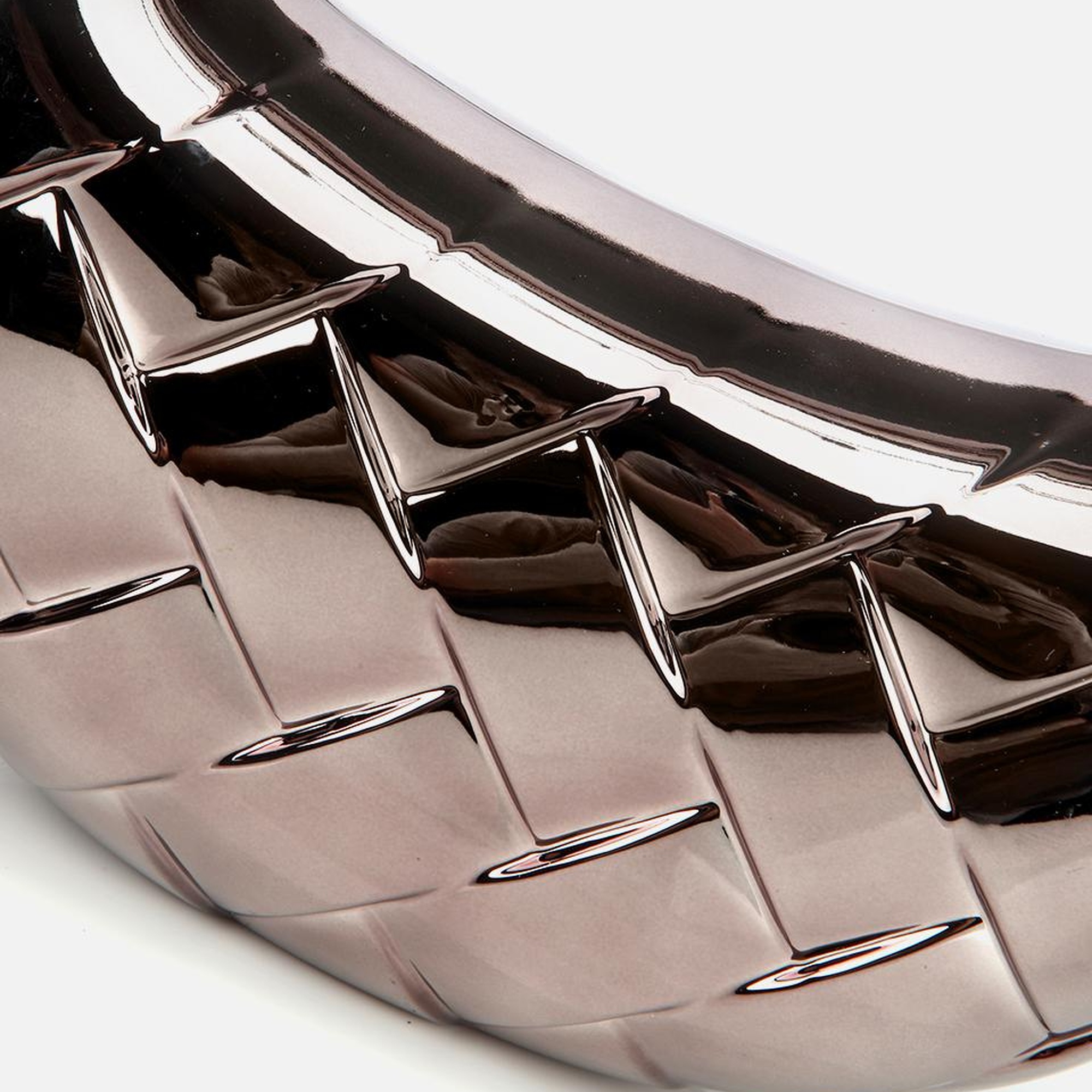 Kadın Gri/Bronz Metalik Dokulu Portföy Çanta