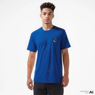  Billabong Connection Erkek Mavi Günlük T-Shirt