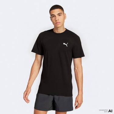  Puma Evostrıpe Unisex Siyah T-Shirt