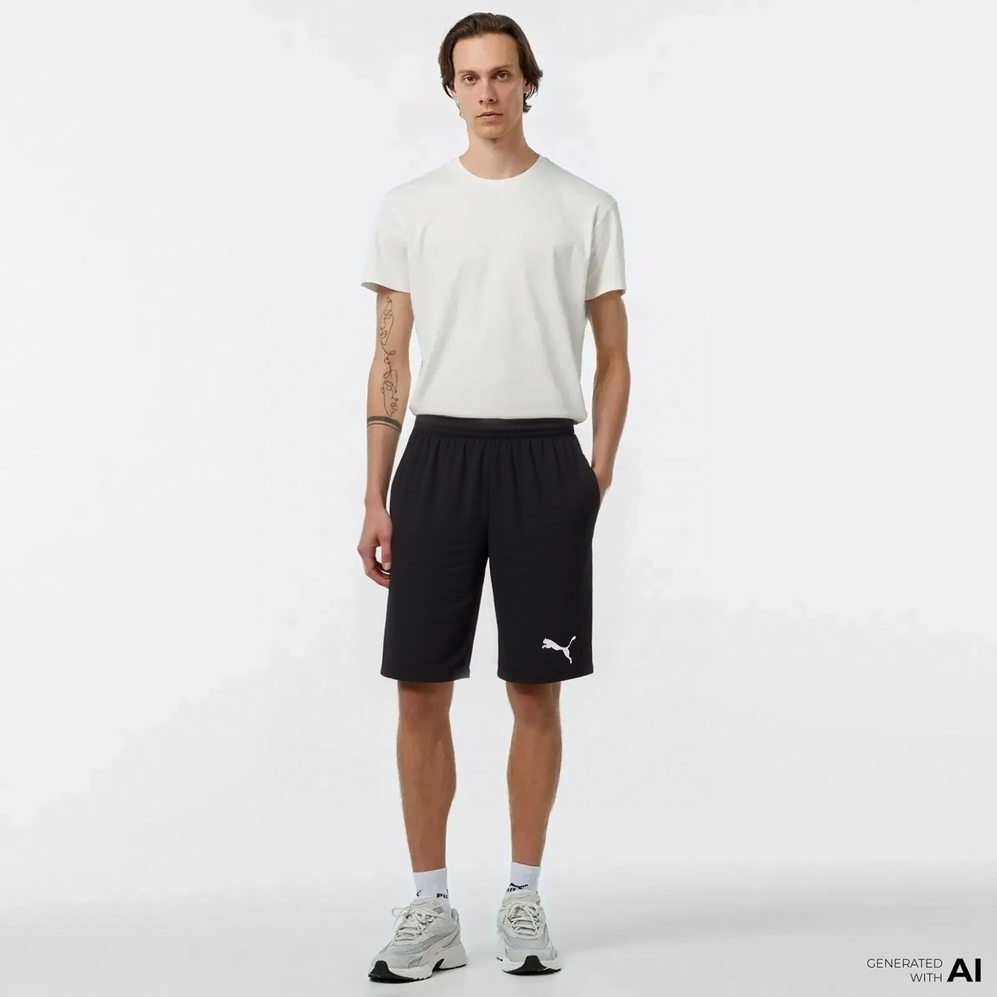  Puma ACTIVE Interlock Erkek Siyah Günlük Şort