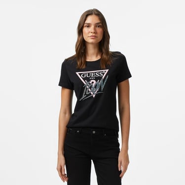  Guess Kadın Siyah T-Shirt