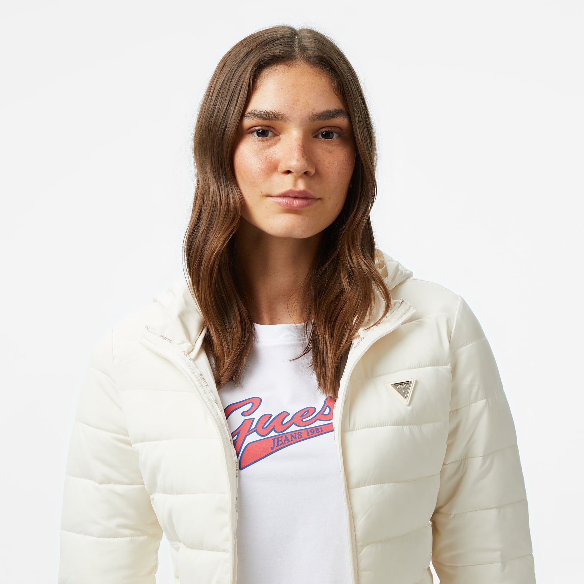 Guess Kadın Beyaz Ceket